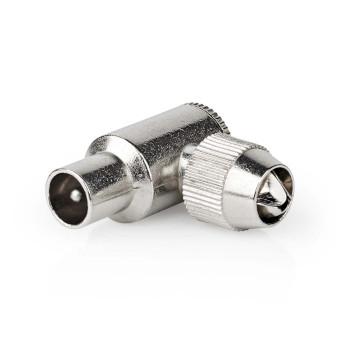 IEC (Coax) Stecker 90 Gewinkelt Male Vernickelt 75 Ohm Schraub - Nedis