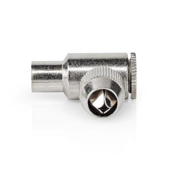 IEC (Coax) Stecker 90 Gewinkelt Male Vernickelt 75 Ohm Schraub - Nedis