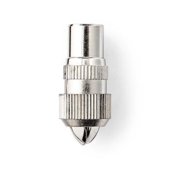 IEC (Coax) Connector Gerade Stecker Vernickelt 75 Ohm Schraube - Nedis
