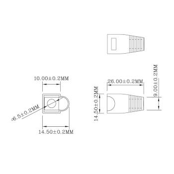 Zugentlastung RJ45 PVC Schwarz Box 10 Stück - Nedis