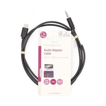 USB-C™ Adapter USB 2.0 USB-C™ Stecker 3,5 mm Stecker 1,00 m Rund - Nedis