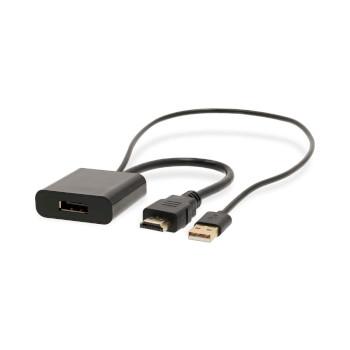 HDMI™-Adapter HDMI™-Stecker DisplayPort Stecker / USB-A Stecker - Nedis