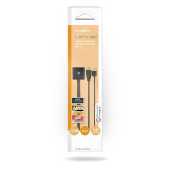 HDMI™-Adapter HDMI™-Stecker DisplayPort Stecker / USB-A Stecker - Nedis
