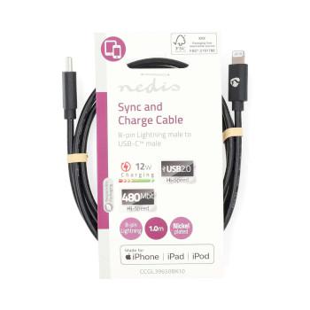 Lightning Kabel USB 2.0 Apple Lightning 8-Pins USB-C™ Stecker 480 - Nedis