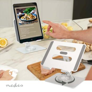 Tabletständer Ständer Dreh- und schwenkbar Silber - Nedis