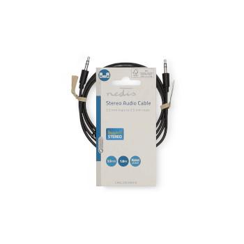 Stereo-Audiokabel 3,5 mm Male 3,5 mm Male Vernickelt 1,00 m Rund - Nedis