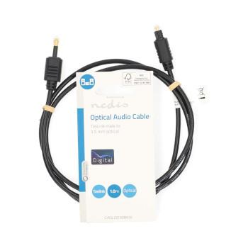 Optisches Audiokabel TosLink Male Mini-Toslink 1,00 m Rund PVC - Nedis