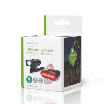 Fahrradlampe Batteriebetrieben 5 V DC 3 W Inkl. Batterie(n) - Nedis