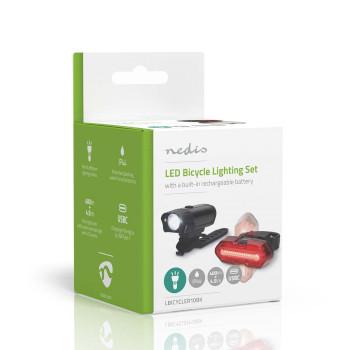 Fahrradlampe Batteriebetrieben 5 V DC 3 W Inkl. Batterie(n) - Nedis