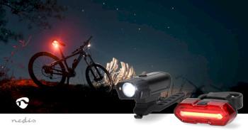 Fahrradlampe Batteriebetrieben 5 V DC 3 W Inkl. Batterie(n) - Nedis
