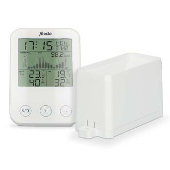 Wetterstation mit drahtlosem Sensor Schwarz / Grau - Alecto