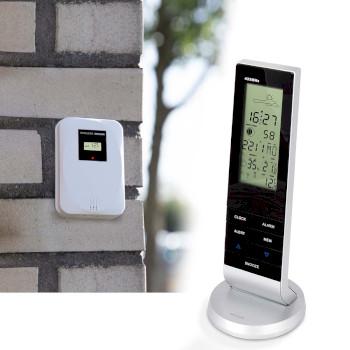 Wetterstation mit drahtlosem Sensor Schwarz / Silber - Alecto