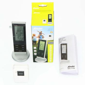 Wetterstation mit drahtlosem Sensor Schwarz / Silber - Alecto