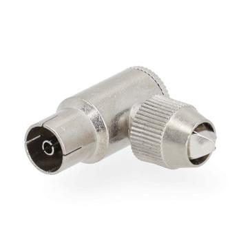 IEC (Coax) Stecker 90 Gewinkelt Buchse Vernickelt 75 Ohm - Nedis