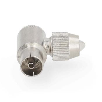 IEC (Coax) Stecker 90 Gewinkelt Buchse Vernickelt 75 Ohm - Nedis