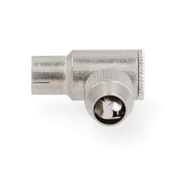 IEC (Coax) Stecker 90 Gewinkelt Buchse Vernickelt 75 Ohm - Nedis