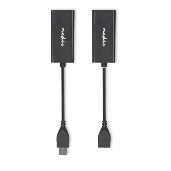 USB-Verlängerung USB 2.0 1x USB-A Stecker 1x RJ45 Buchse 1x USB-A Buchse - Nedis