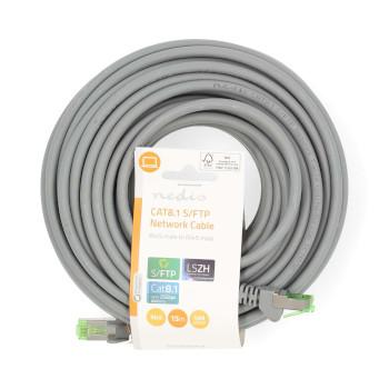 Cat 8.1 Netzwerkkabel S/FTP RJ45 Stecker RJ45 Stecker 15,0 m Rund - Nedis