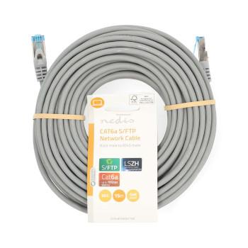 CAT6a Netzwerkkabel S/FTP RJ45 Stecker RJ45 Stecker 15,0 m Snagless - Nedis