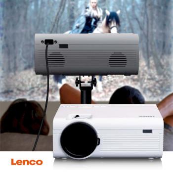 LCD-Projektor mit hoher Auflösung, unterstützt Full HD 1080P Inhalte Weiß - Lenco