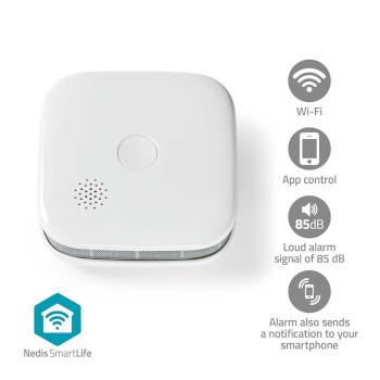 SmartLife Rauchmelder Wi-Fi Batteriebetrieben Sensorlebensdauer: 10 - Nedis