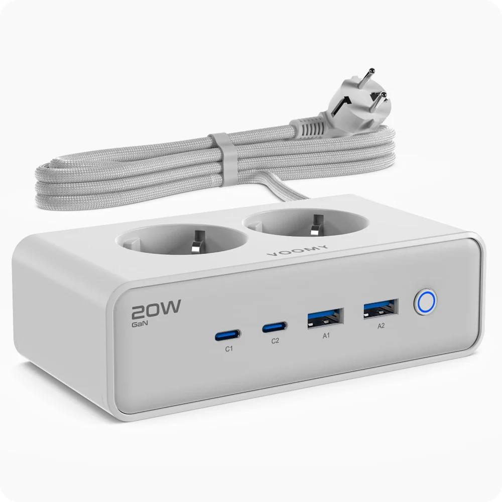 Steckdosenleiste - 2-fach - USB
