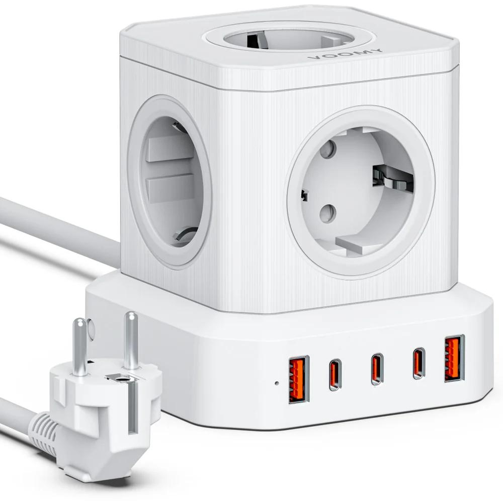 Steckdose - 5-fach - USB - Voomy
