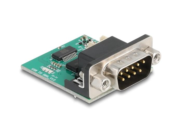 Delock USB-zu-RS-232-Konverter FTDI FT231XS USB 2.0 Stiftleiste zu D-SUB