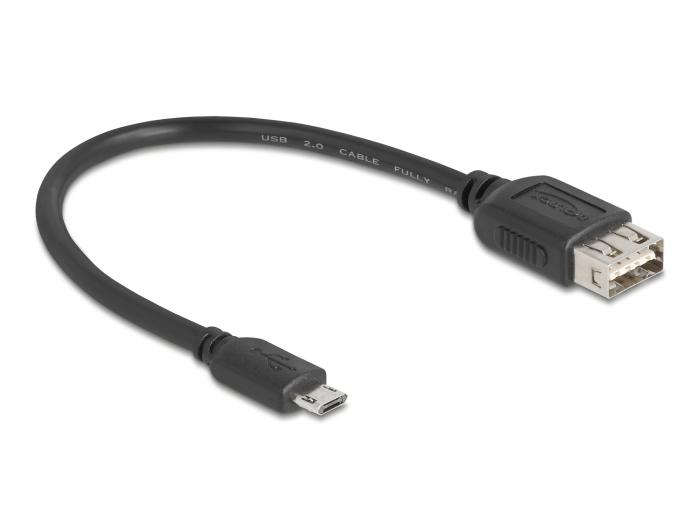 Delock USB 2.0 Kabel EASY USB Typ Micro-B Stecker zu EASY USB Typ-A Buchse