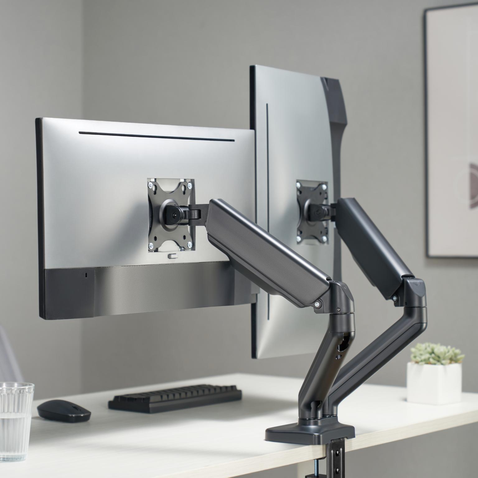 Monitorhalterung - 2 Bildschirme - Allteq - Monitorarm