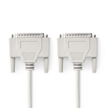 Serielle Kabel D-SUB 25-Pin Stecker D-SUB 25-Pin Stecker Vernickelt - Nedis