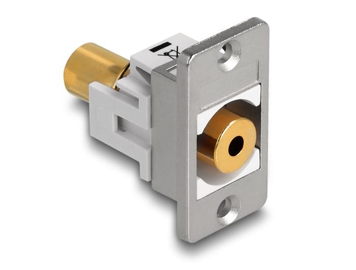 Delock Panel Mount Klinkenbuchse 3,5 mm 4 Pin zu Klinkenbuchse 3,5 mm 4 Pin