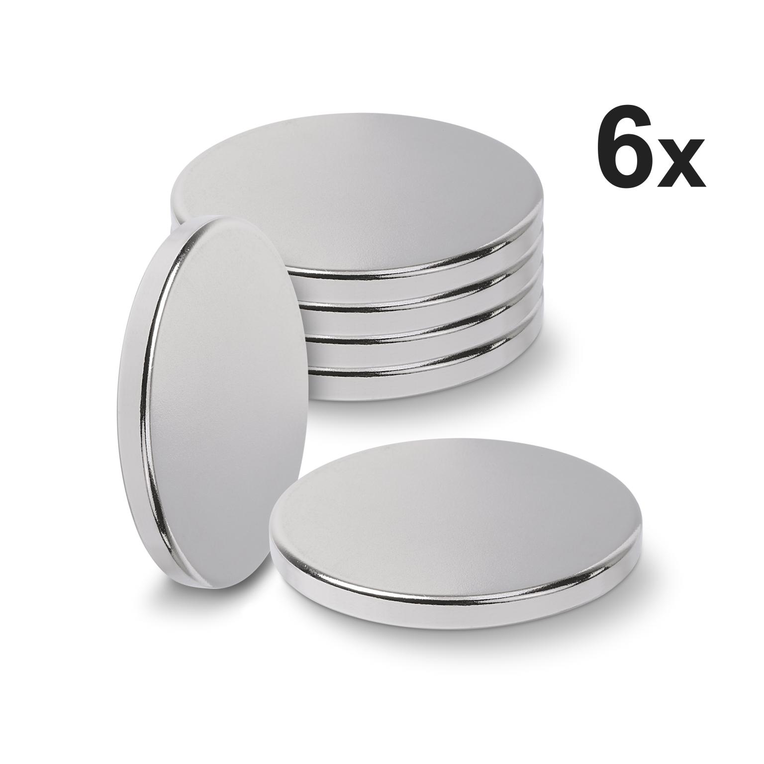 Sintron Magnetics N35 Neodymmagnet-Set 6 Stück 30 x 3 mm