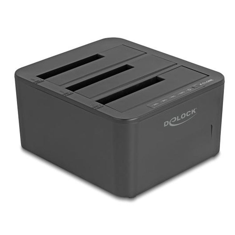 Delock USB Dockingstation für 3 x SATA HDD / SSD mit 1:2 Klonfunktion