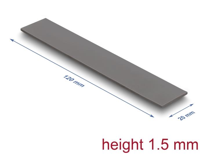 Delock Wärmeleitpad 120 x 20 x 1,5 mm für M.2 Module 3,0 W/mK