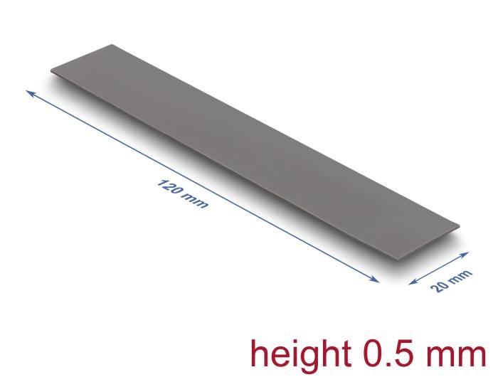 Delock Wärmeleitpad 120 x 20 x 0,5 mm für M.2 Module 3,0 W/mK