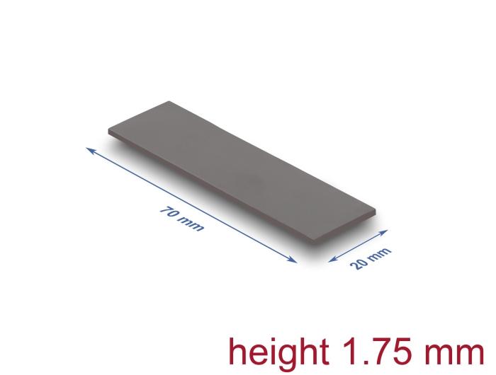 Delock Wärmeleitpad 70 x 20 x 1,75 mm für M.2 Module 3,0 W/mK