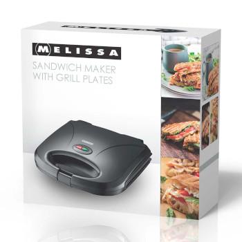 Sandwichmaker / Grillplatte 750 Watt Schwarz - MELISSA