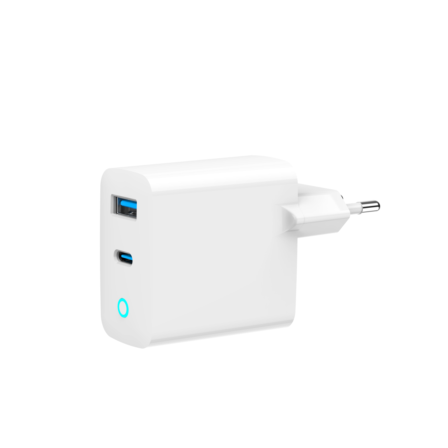 USB-Ladegerät 1xA, 1xC 65W Power Delivery weiß