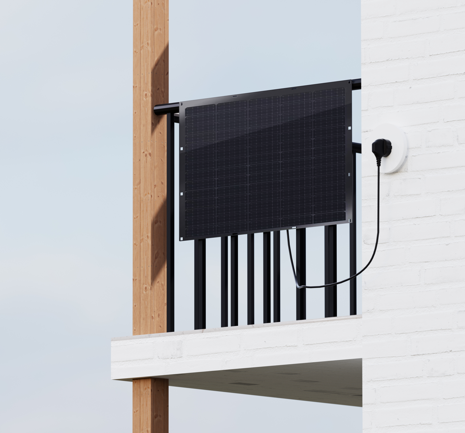 Vertikale Do-it-yourself-Solarpanelset ''Balkon'', 400 W