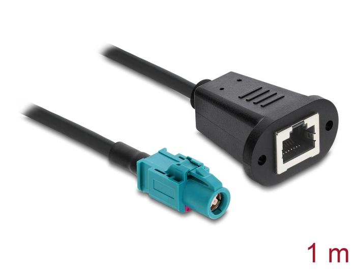 Delock Kabel HSD Z-Stecker auf RJ45-Buchse 1 m