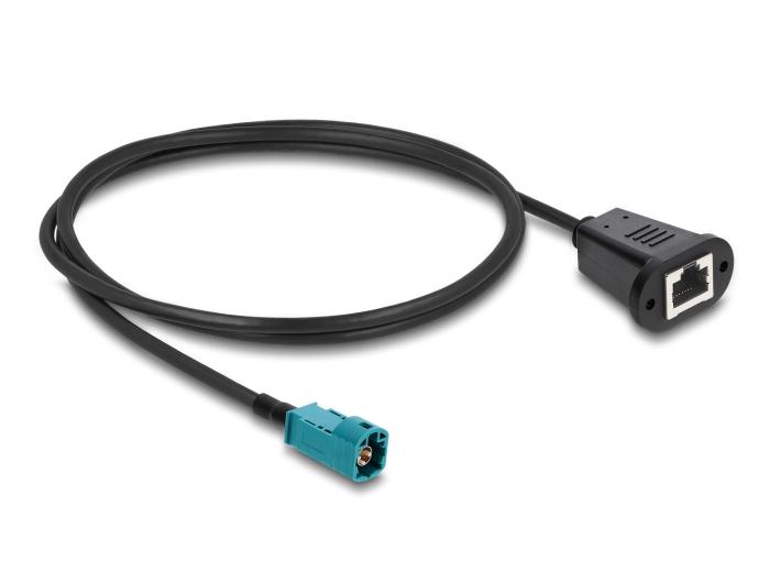 Delock Kabel HSD Z-Stecker zu RJ45-Buchse 1 m