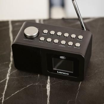 DAB+/FM-Radiowecker mit Farbdisplay, Sleeptimer und Doppel- - Lenco