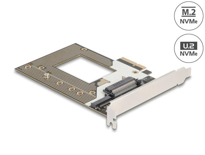 Delock PCI Express 4.0 x4 Karte zu 1 x NVMe M.2 Key M 110 mm oder U.2 Steckplatz