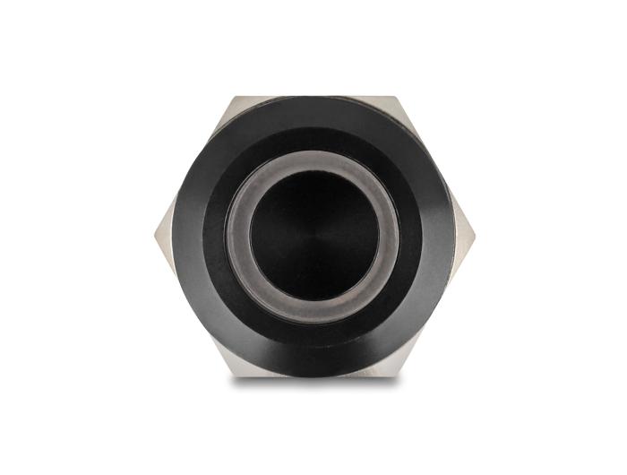 Delock Drucktaster zum Einbau schwarz 22 mm 12 V 5 x Lötannschlüsse LED r
