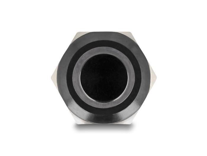 Delock Drucktaster zum Einbau schwarz 12 mm 12 V 4 x Lötannschlüsse LED r