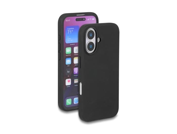 Delock Schutzhülle für iPhone 16 aus Soft-Touch Silikon schwarz