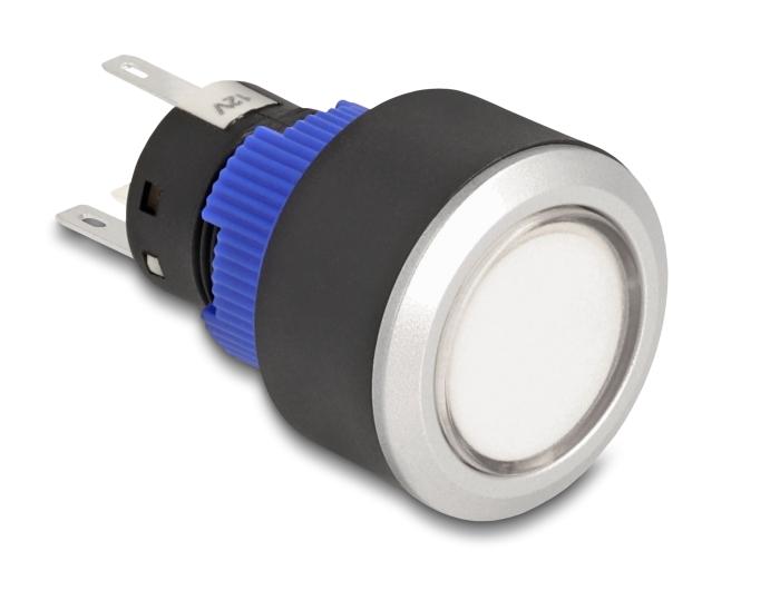 Delock Drucktaster vorstehend zum Einbau 22 mm 5 x Lötanschlüsse Taster fl