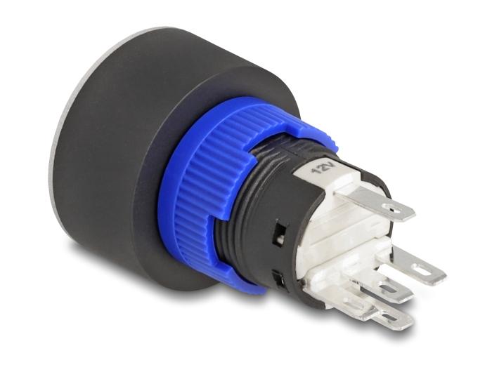 Delock Drucktaster vorstehend zum Einbau 22 mm 5 x Lötanschlüsse Taster fl