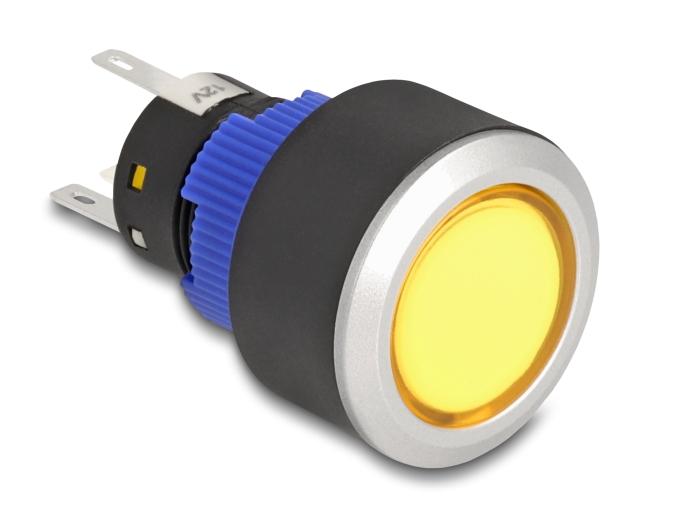 Delock Drucktaster vorstehend zum Einbau 22 mm 5 x Lötanschlüsse Taster fl